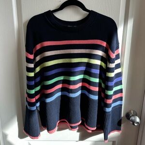 GAP Multicolor Striped Crew Neck Sweater